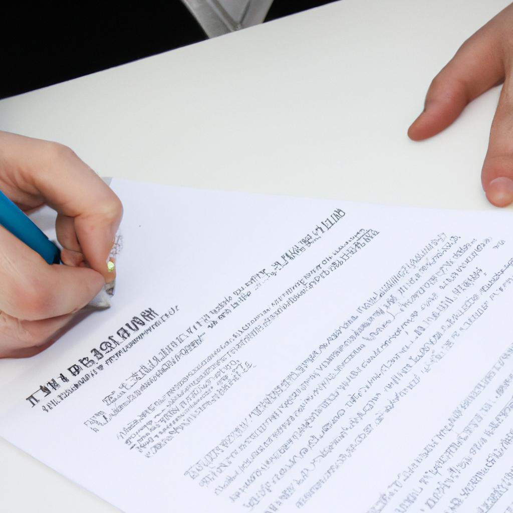 Person signing loan agreement document
